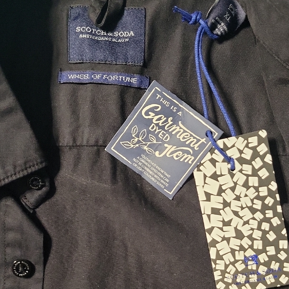 Scotch & Soda Midnight Black Shirt XL NWT